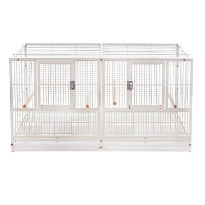 YES4PETS White Stackable Breeding Bird Budgies Aviary Cage