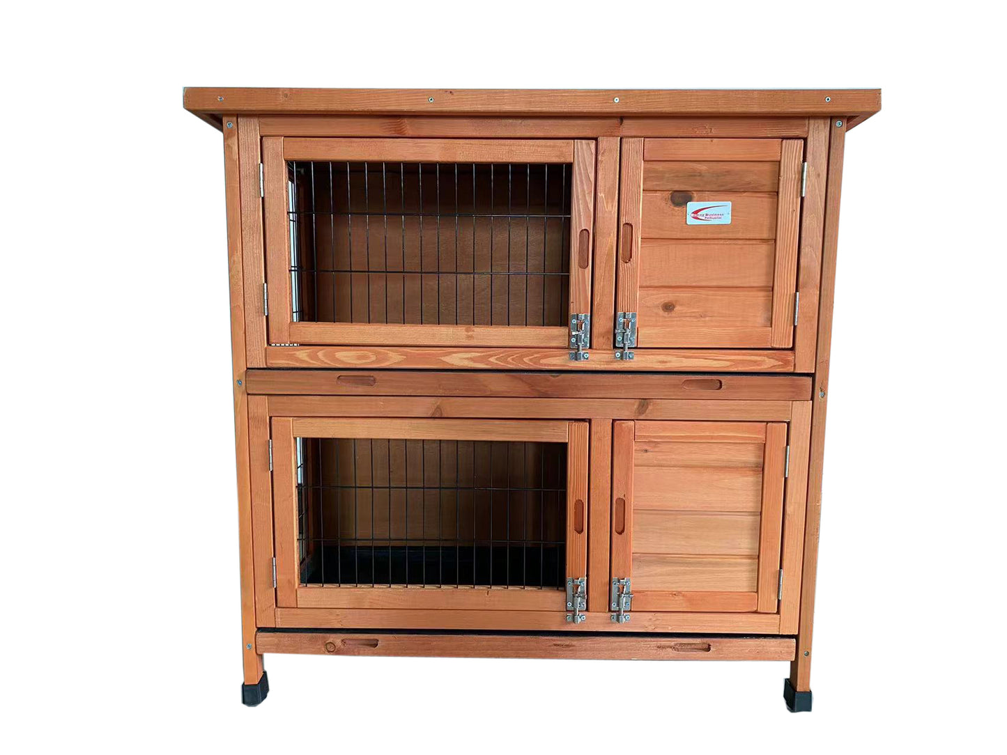 YES4PETS Large Double Storey Rabbit Hutch Guinea Pig Ferret Cage Brown