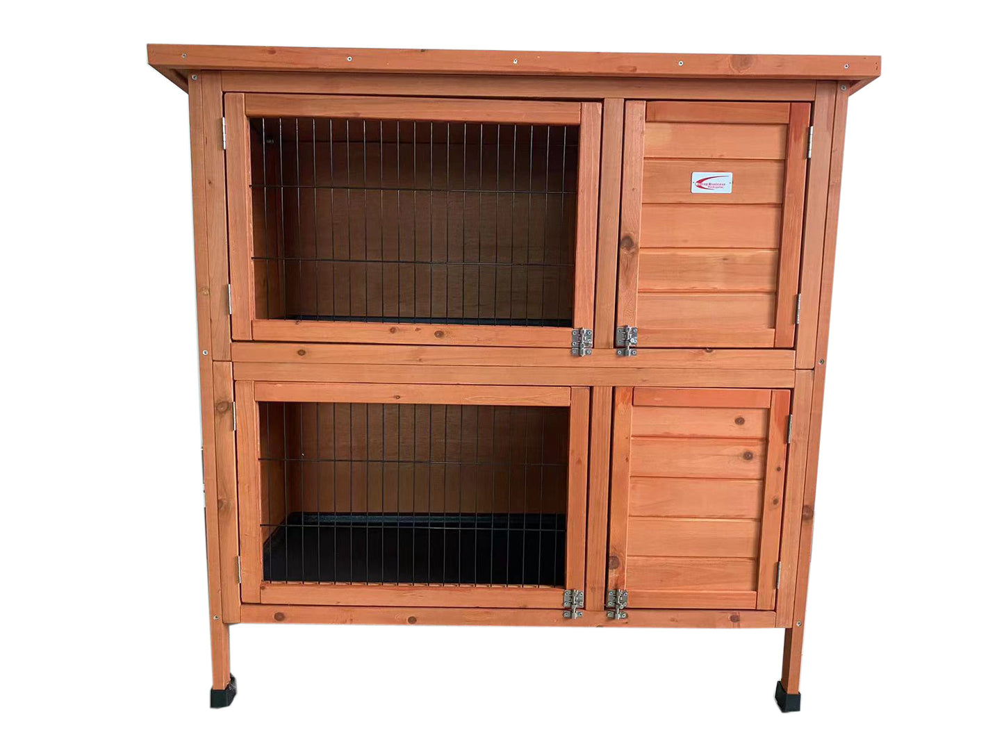 YES4PETS Large Double Wooden Pet Rabbit Hutch Guinea Pig Ferret Cage