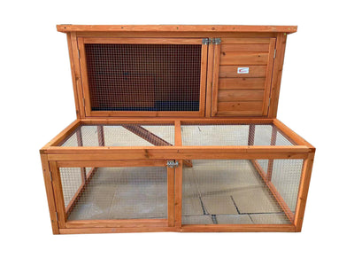 YES4PETS 122 cm Large Wooden with Run Pet Rabbit Hutch Guinea Pig Ferret Cage