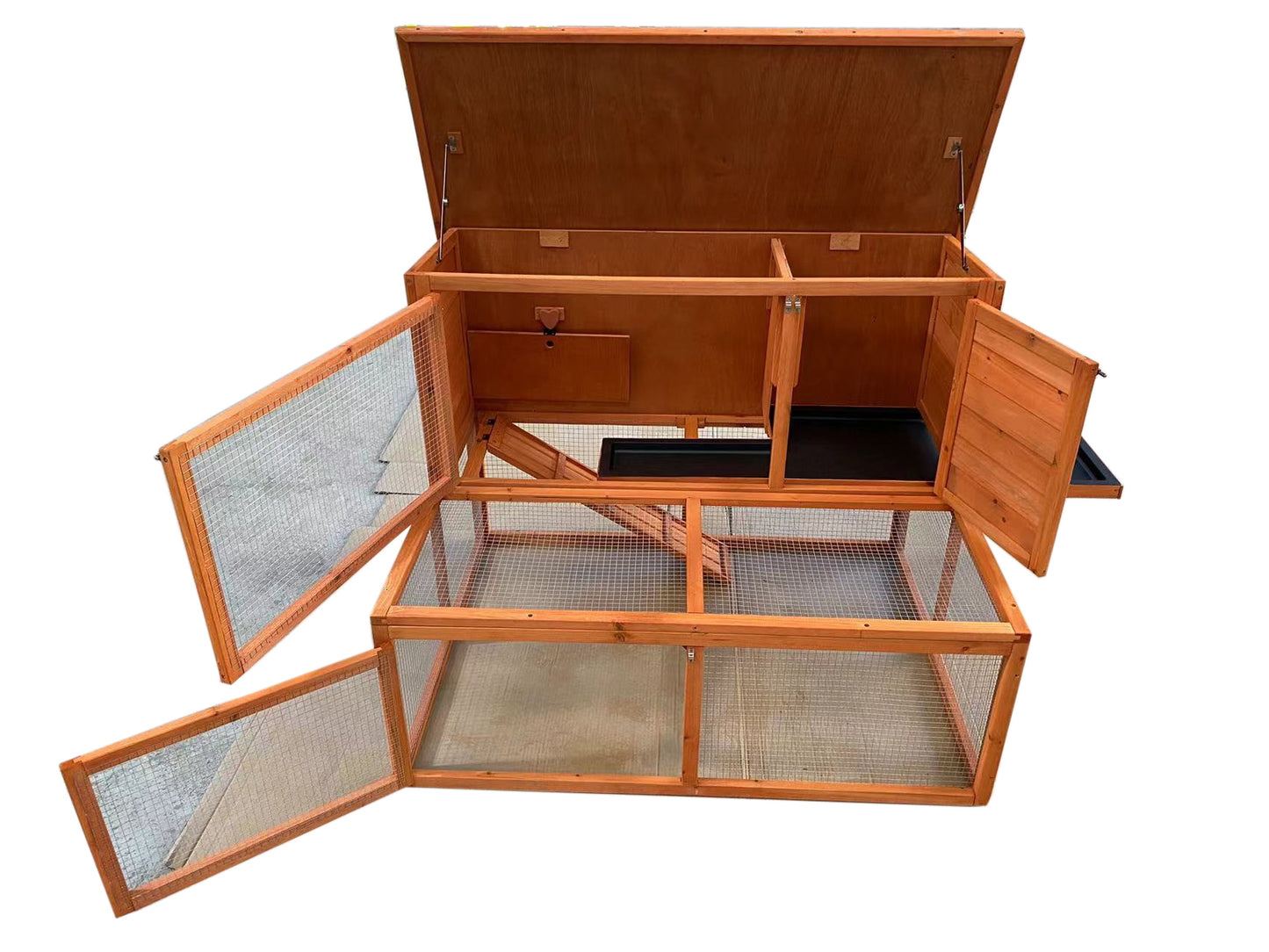 YES4PETS 122 cm Large Wooden with Run Pet Rabbit Hutch Guinea Pig Ferret Cage