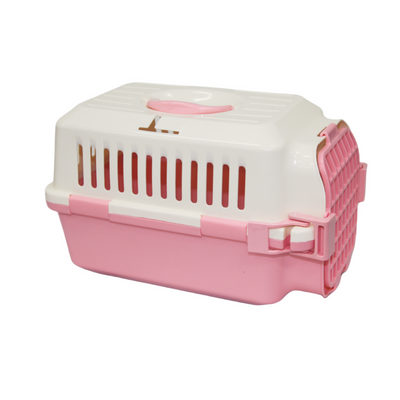YES4PETS Small Dog Cat Crate Pet Carrier Rabbit Guinea Pig Cage With Tray-Pink