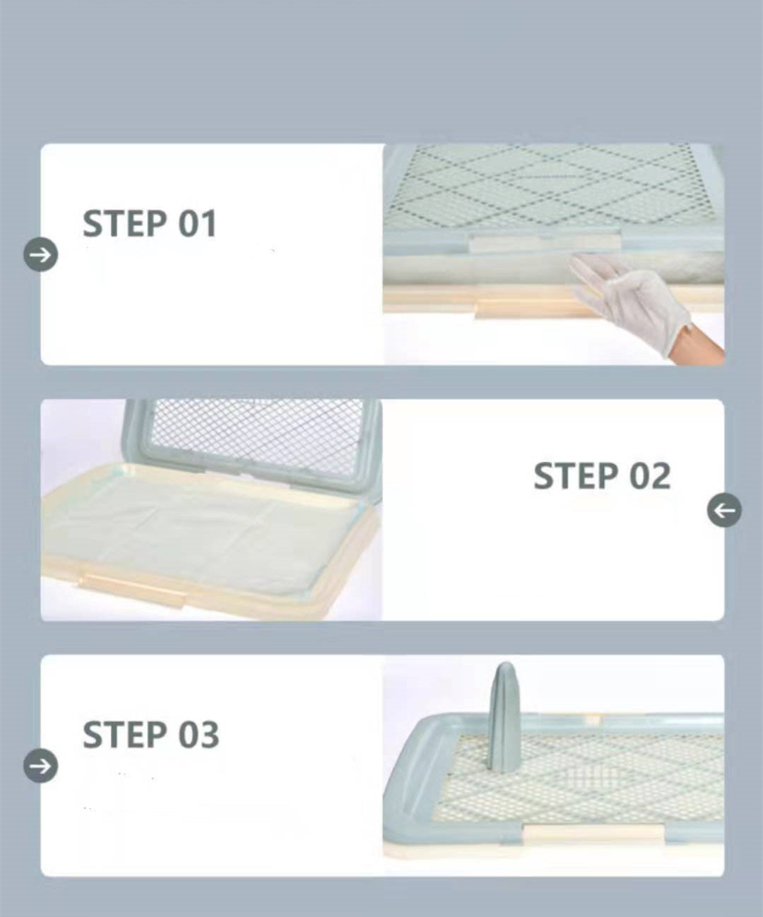 YES4PETS Medium Portable Dog Potty Training Tray Pet Puppy Toilet Trays Loo Pad Mat