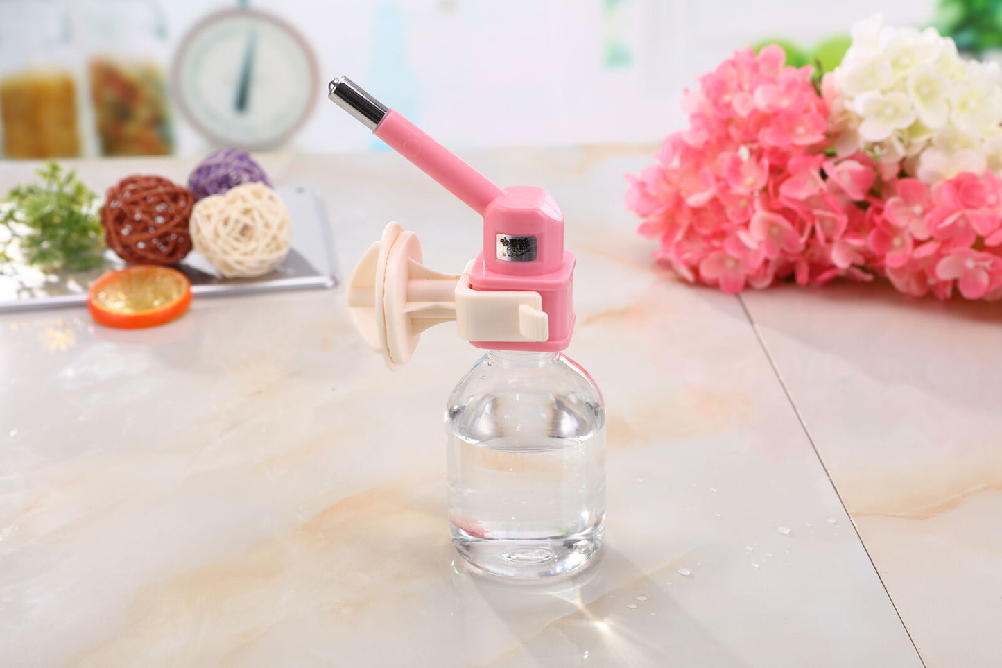 2 X Pet Hanging Water Bottle No Drip Water Dispenser Rabbit Dog Cat Drinking Bottle-Pink