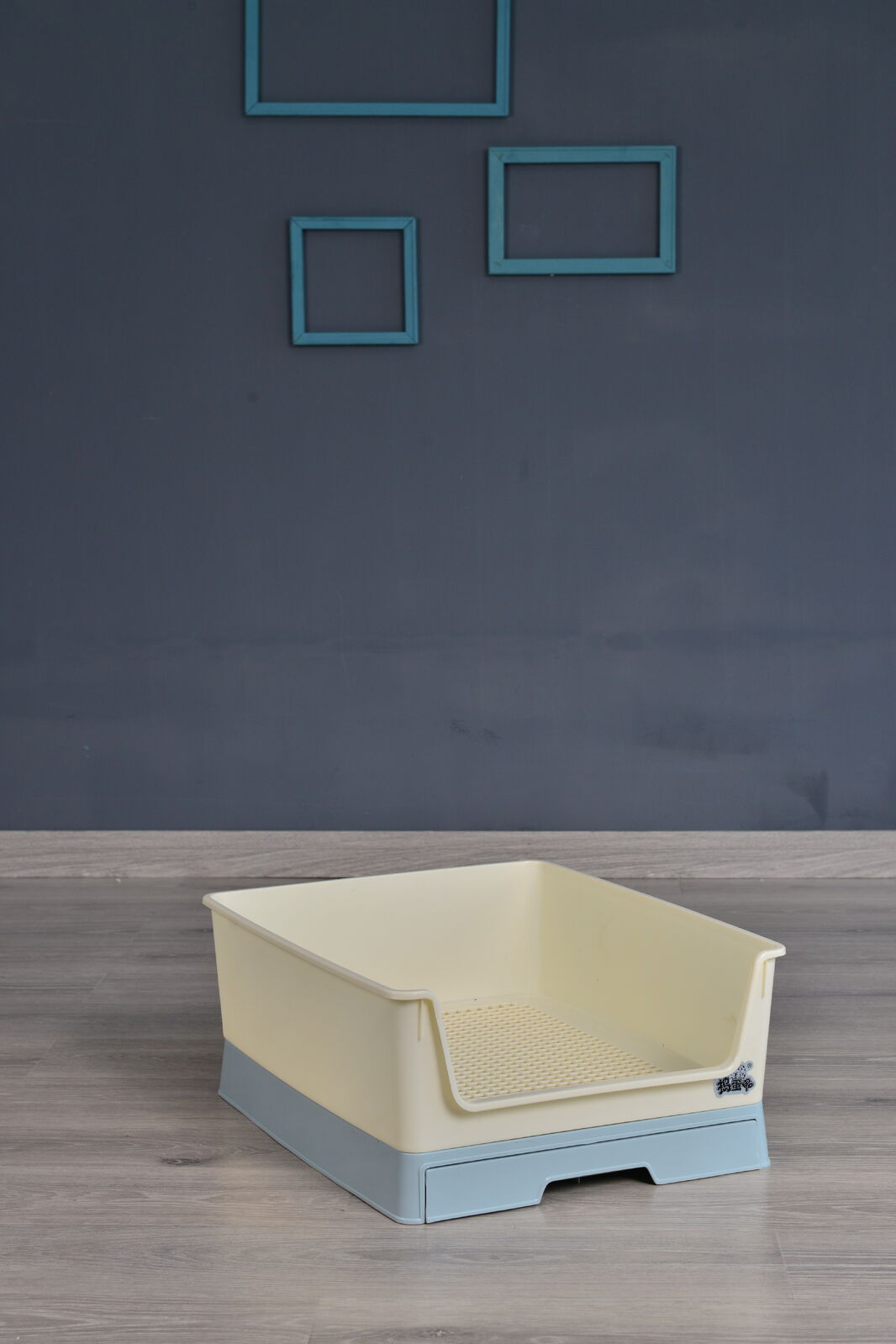 YES4PETS Medium Dog Potty Training Tray Pet Puppy Toilet Trays Loo Pad Mat With Wall Blue