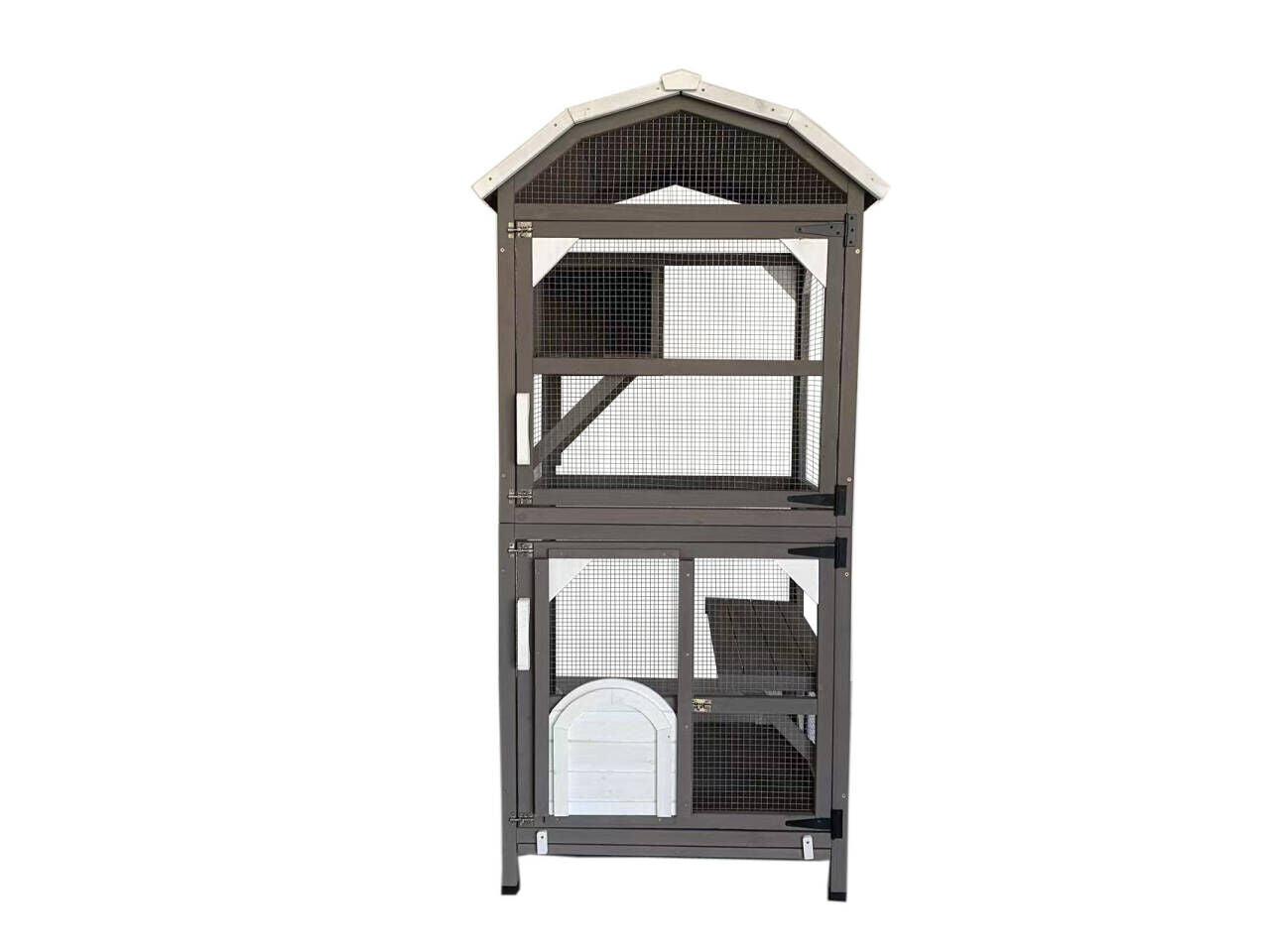 YES4PETS Pet Cat Bird Ferret Shelter Condo with Escape Door Wooden Kitten Cage House