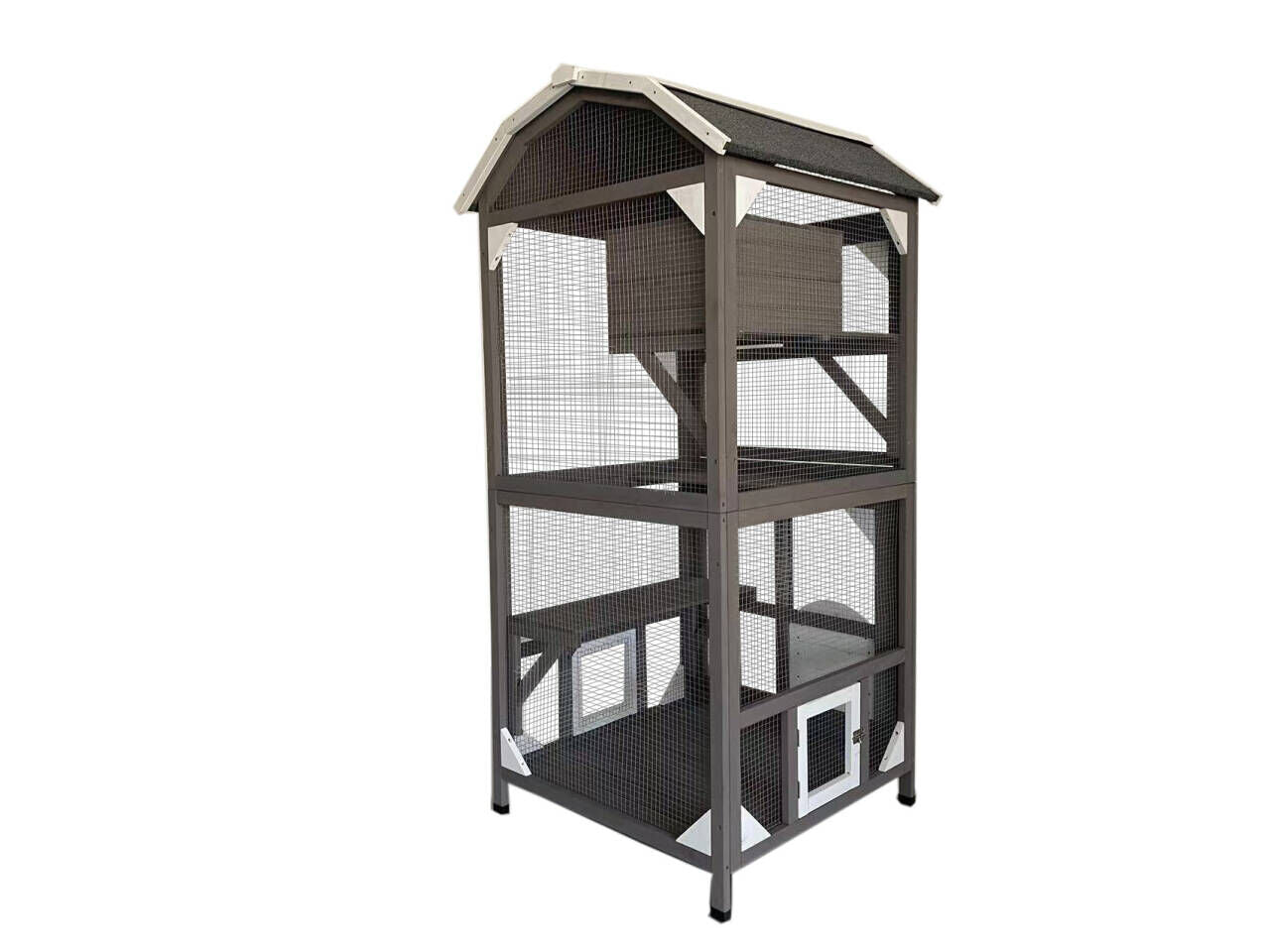 YES4PETS Pet Cat Bird Ferret Shelter Condo with Escape Door Wooden Kitten Cage House