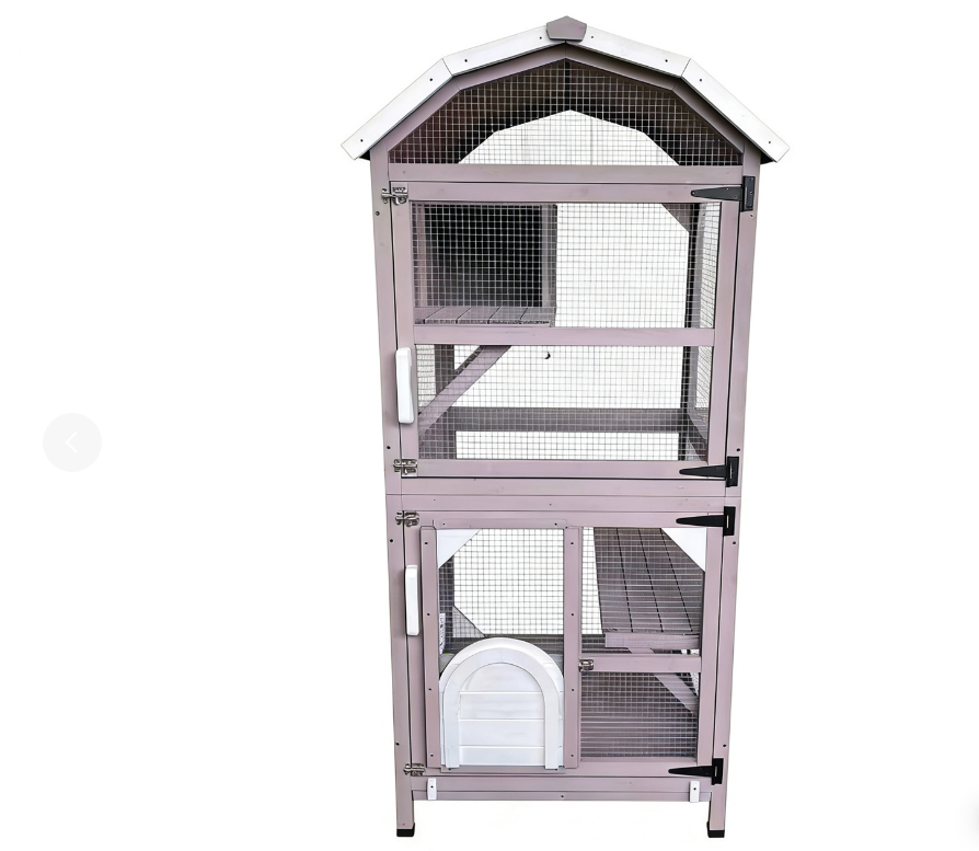 YES4PETS Pet Cat Bird Ferret Shelter Condo with Escape Door Wooden Kitten Cage House