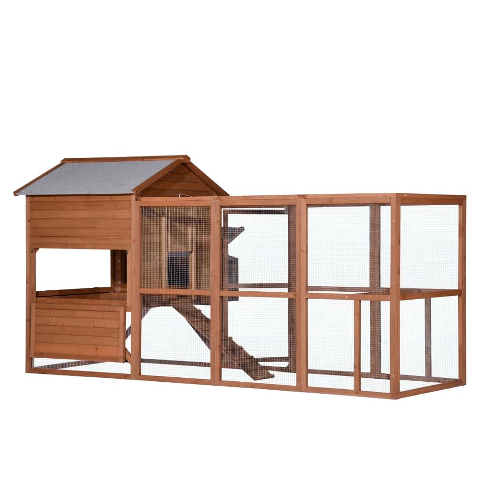 YES4PETS XXXL Chicken Coop Rabbit Hutch Ferret Cage Hen Chook Cat Kitten House With Run