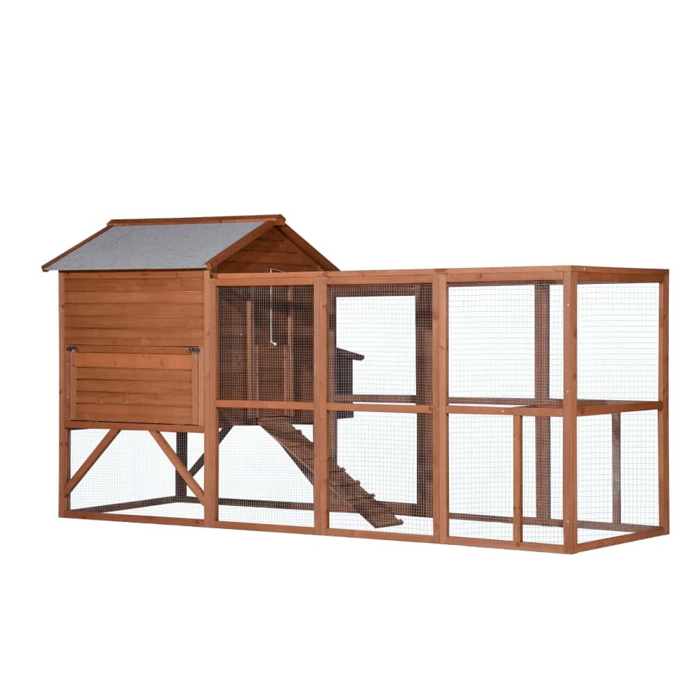 YES4PETS XXXL Chicken Coop Rabbit Hutch Ferret Cage Hen Chook Cat Kitten House With Run