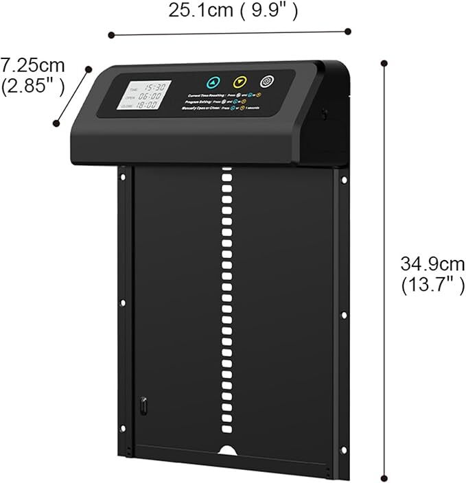 YES4PETS Automatic Aluminum Chicken Coop Door Timer Solar Panel Remote Control Anti Pinch