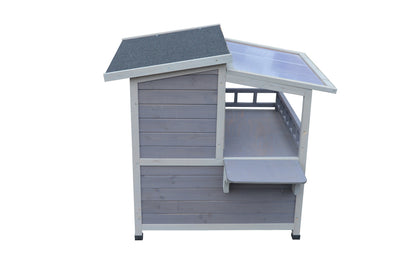 YES4PETS Rabbit Hutch Cat House Outdoor Wooden Shelter Condo Small Dog Enclosure