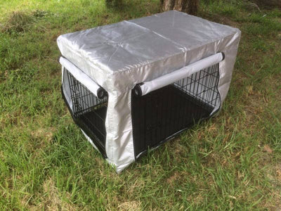 YES4PETS 42' Collapsible Metal Dog Crate Cat Cage With Cover