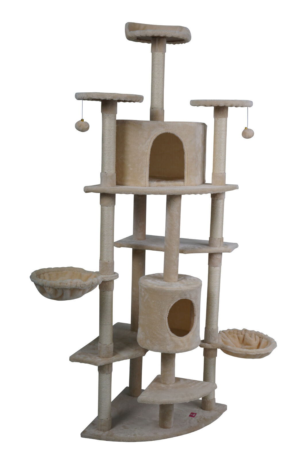 YES4PETS 200 cm Cat Scratching Post Tree Scratcher Corner Tower Furniture- Beige