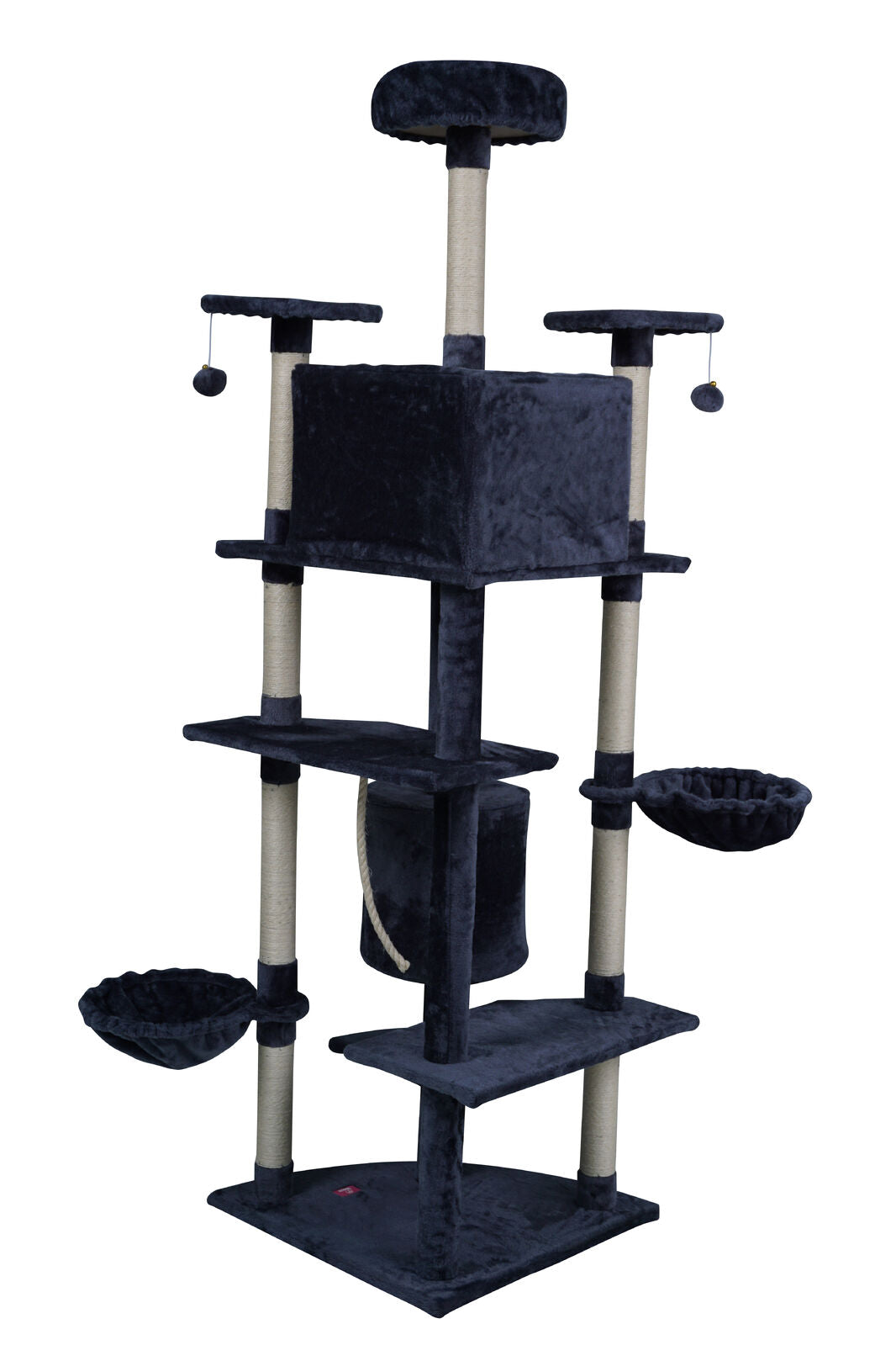 YES4PETS 200 cm Cat Scratching Post Tree Scratcher Corner Tower Furniture- Grey