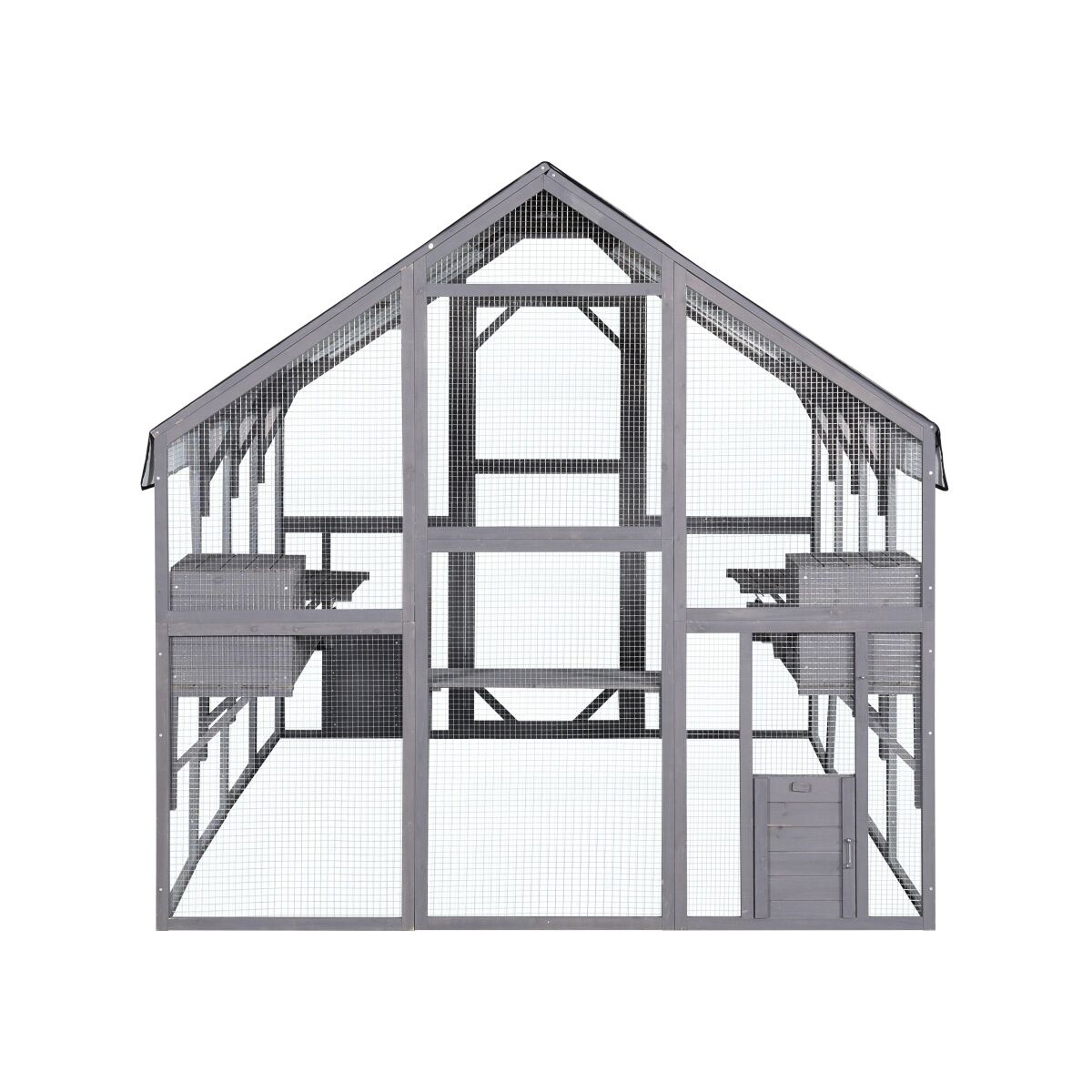 YES4PETS XXXXL Pet Cat Bird Ferret Shelter Condo with Escape Door Wooden Kitten Cage House