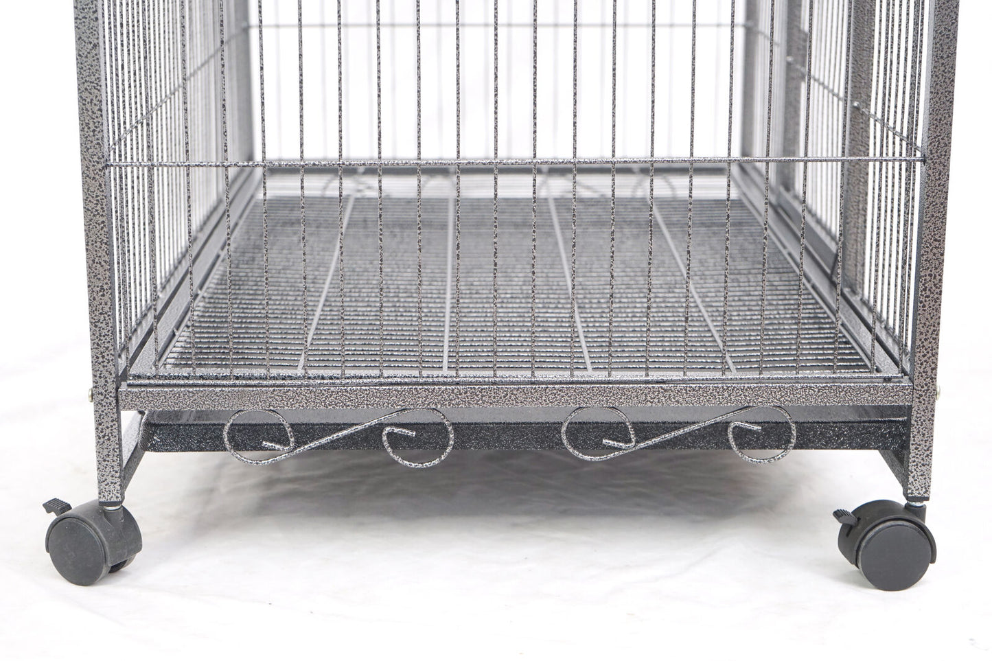 YES4PETS Medium Pet Dog Cat Cage Metal Rabbit Crate Carrier Kennel Wheel & Tray