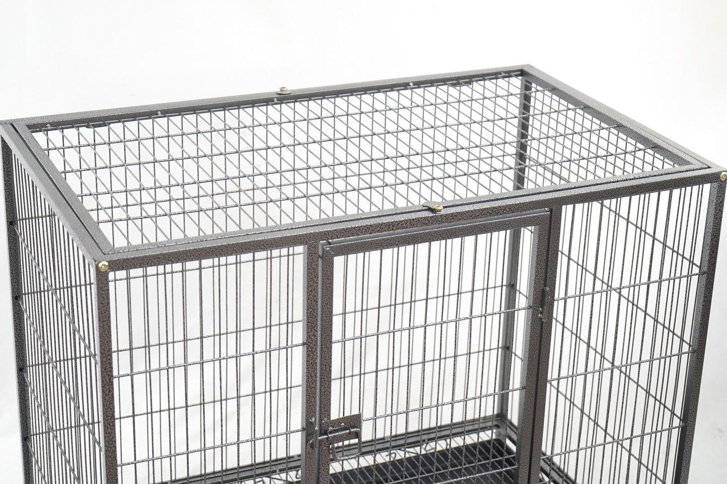 YES4PETS Medium Pet Dog Cat Cage Metal Rabbit Crate Carrier Kennel Wheel & Tray
