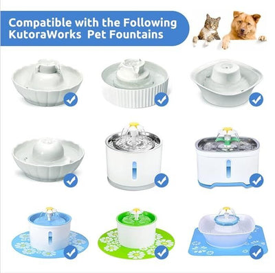 YES4PETS Cat Pet Water Fountain Pump Replacement LED Light DR-DC for Round Cubic Flower Cap Fountains