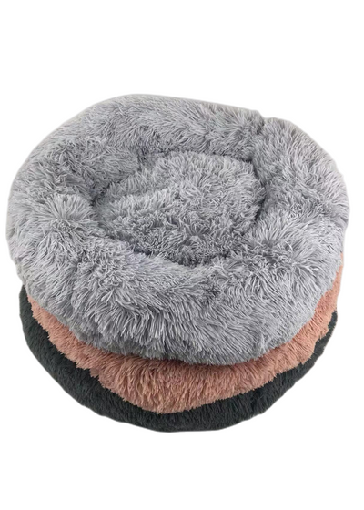 YES4PETS S/M/L Round Calming Plush Cat Dog Bed Comfy Puppy Fluffy Bedding