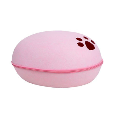 YES4PETS Large Cave Cat Soft Cushion Igloo Kitten Cat Bed Mat House Dog Puppy Pink