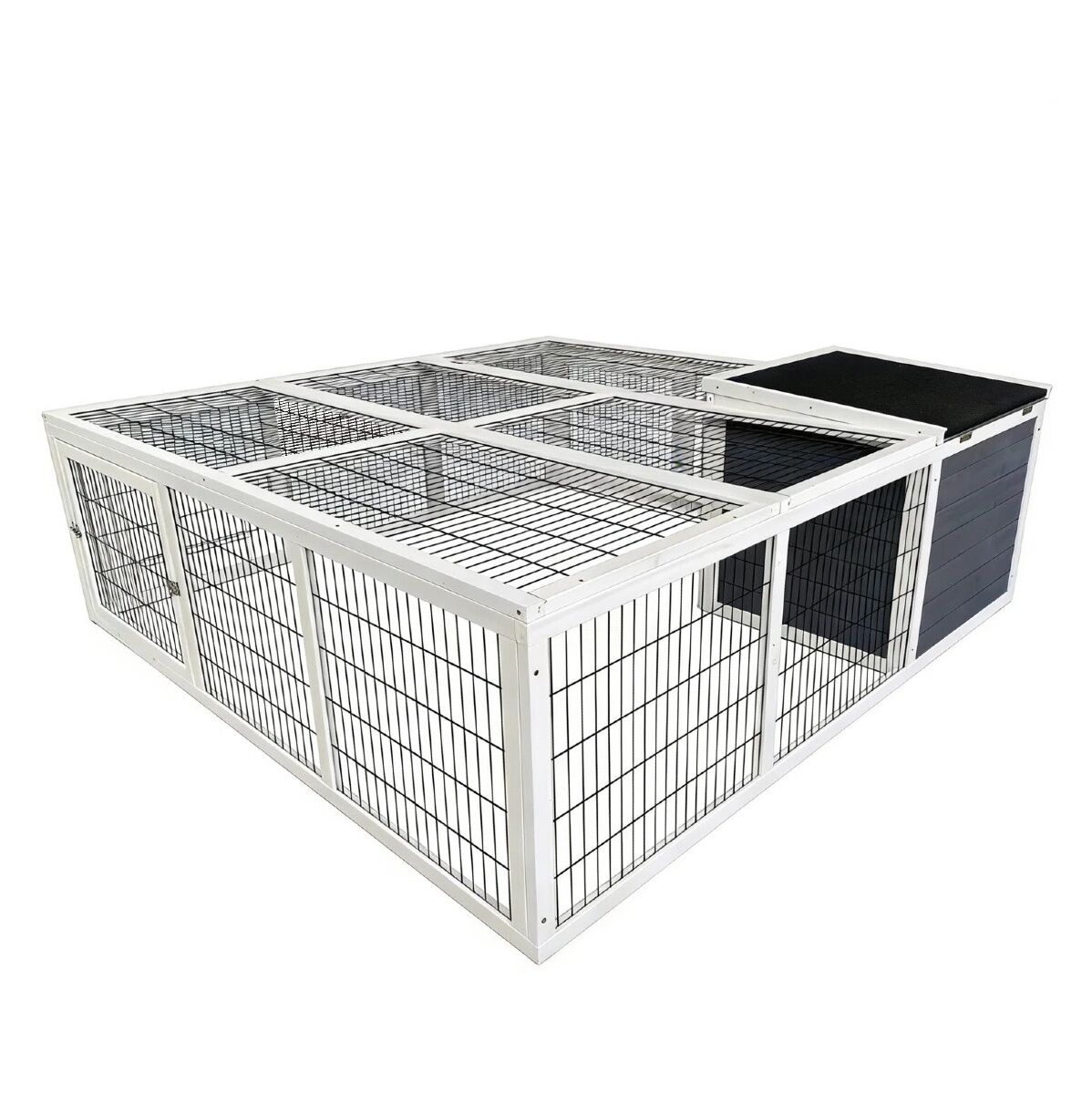 YES4PETS Rabbit Hutch Chicken Coop Ferret Cage Hen Chook Cat House 160X160X55.9 CM