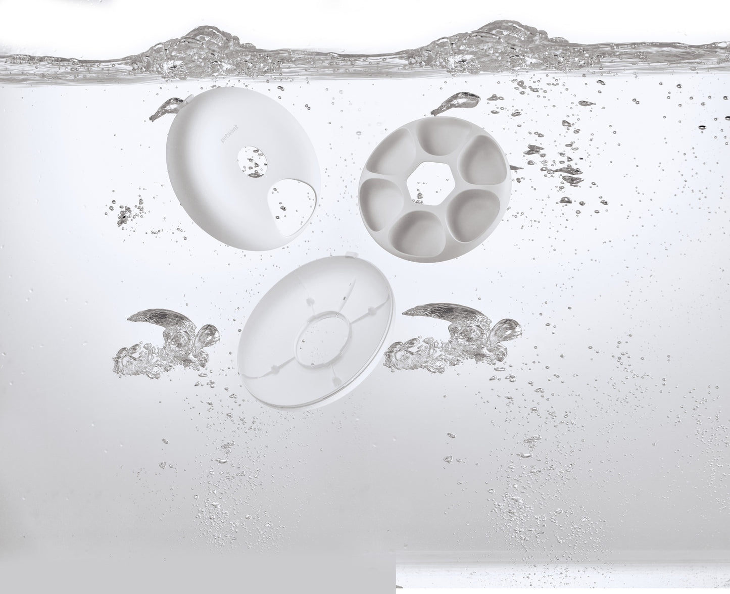 6 Meal Automatic Pet Dog Cat Food Feeder Dispenser with Programmable Timer White