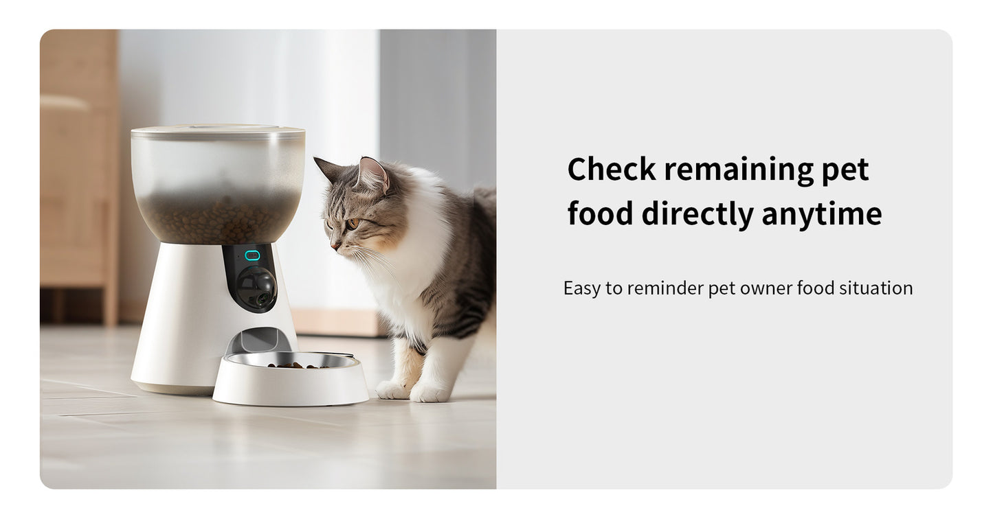 Smart Automatic Pet Dog Cat Rabbit Monitoring Feeder Camera APP for iPhone Android