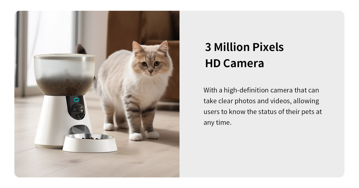 Smart Automatic Pet Dog Cat Rabbit Monitoring Feeder Camera APP for iPhone Android