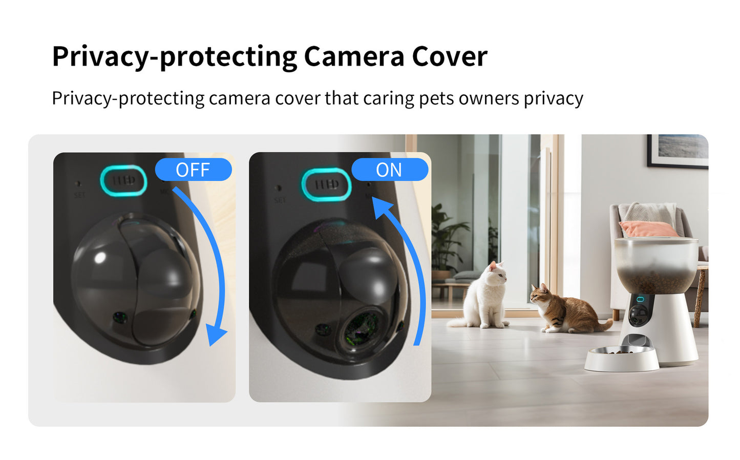 Smart Automatic Pet Dog Cat Rabbit Monitoring Feeder Camera APP for iPhone Android