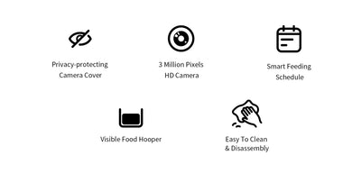 Smart Automatic Pet Dog Cat Rabbit Monitoring Feeder Camera APP for iPhone Android