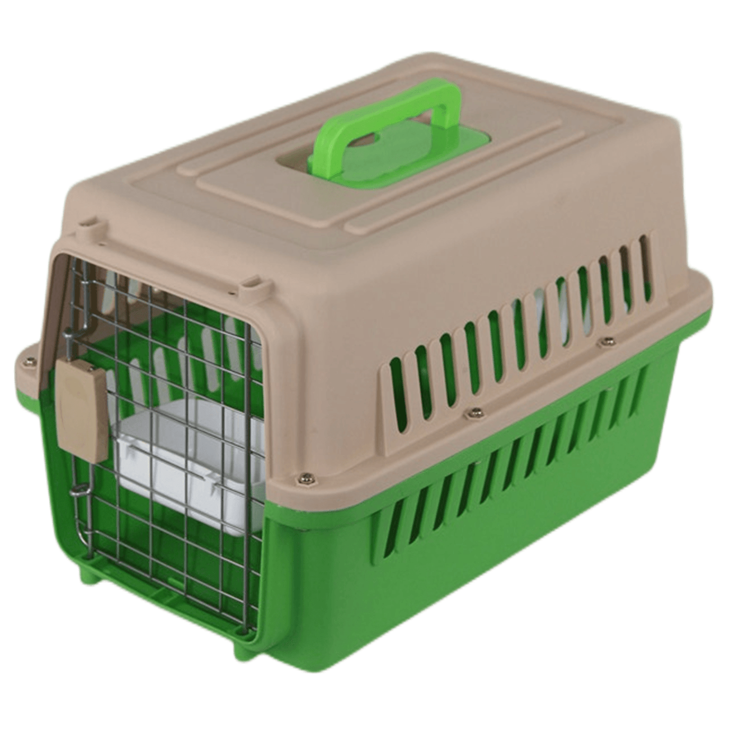 YES4PETS New Medium Dog Cat Rabbit Crate Pet Airline Carrier Cage With Bowl and Tray 5 Colour