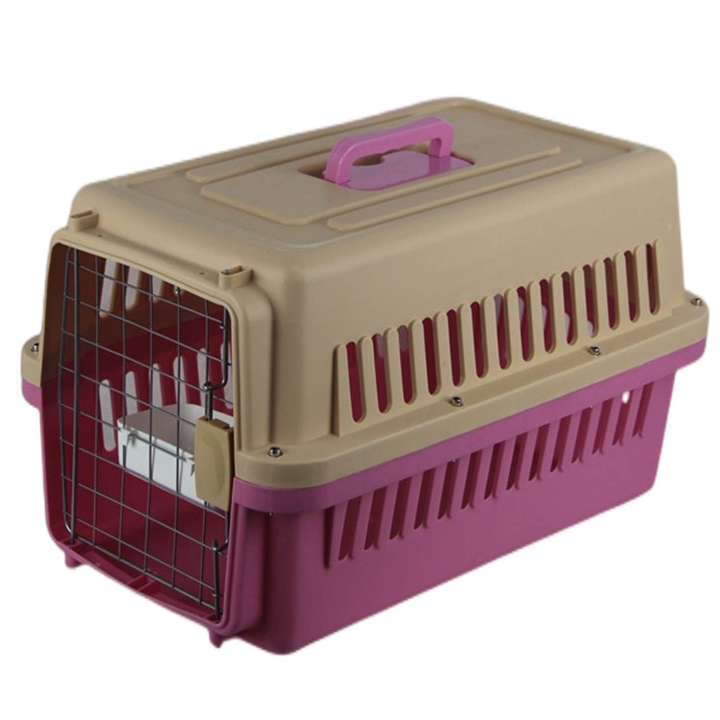 YES4PETS New Medium Dog Cat Rabbit Crate Pet Airline Carrier Cage With Bowl and Tray 5 Colour