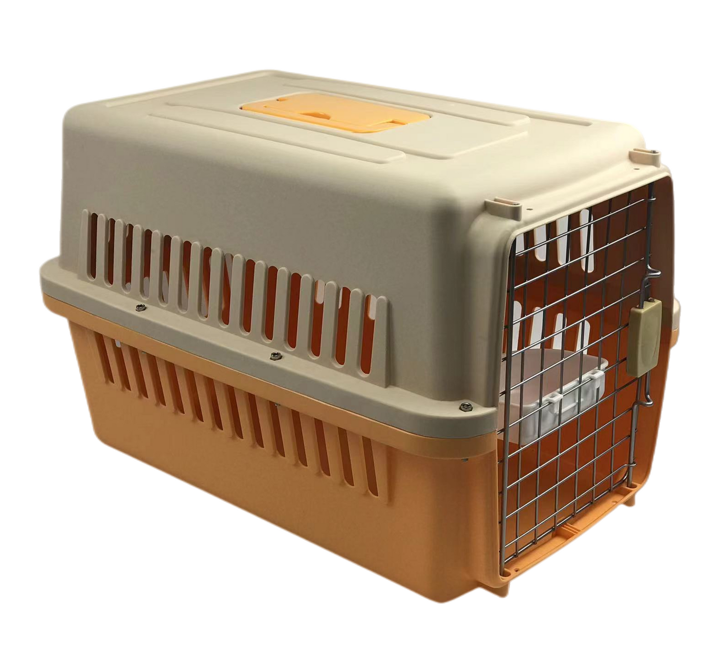 YES4PETS New Medium Dog Cat Rabbit Crate Pet Airline Carrier Cage With Bowl and Tray 5 Colour