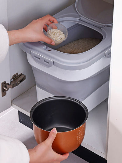 YES4PETS 22L Foldable Pets Dogs Puppy Food Storage Storer Container Wheels