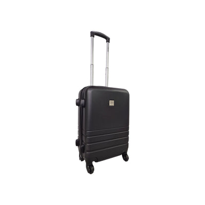 Medium Black ABS Luggage Suitcase 3 Code Lock Travel Carry Bag Trolley