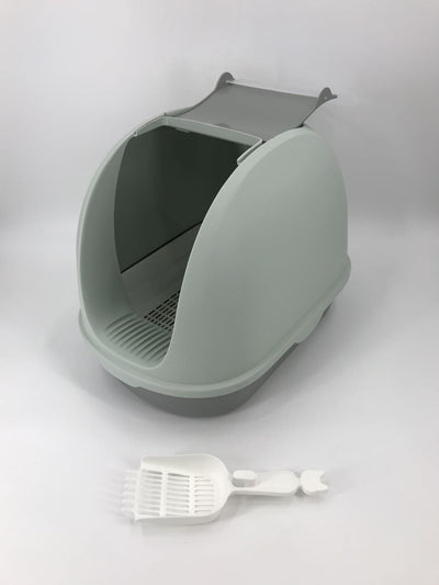 YES4PETS Portable Hooded Cat Toilet Litter Box Tray House with Scoop and Grid Tray