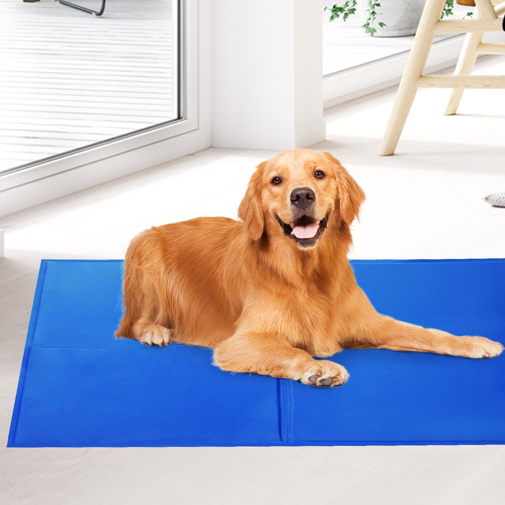 2 X Pet Cooling Bed Gel Mat Dog Cat Non-Toxic Cool Pad Puppy Cold Summer 50x40 CM