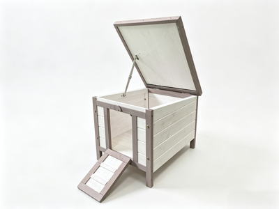 YES4PETS White Small Chicken Coop Rabbit Hutch Ferret Cage Guinea Pig Dog Cat Nesting Box