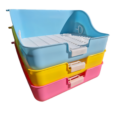 YES4PETS Small Rabbit Guinea Pig Potty Training Tray Pet Puppy Toilet Trays Loo Pad Mat