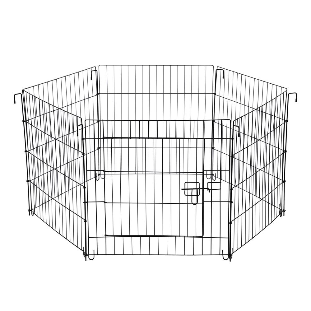 YES4PETS 24' 6 Panel Pet Playpen Fold Exercise Cage Fence Enclosure