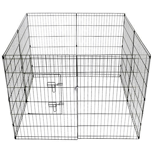 YES4PETS 120 cm 8 Panel Pet Dog Playpen Exercise Cage Puppy Crate Enclosure Cat Fence With Cover