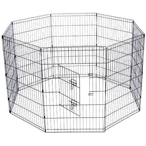 YES4PETS 120 cm 8 Panel Pet Dog Playpen Exercise Cage Puppy Crate Enclosure Cat Fence With Cover