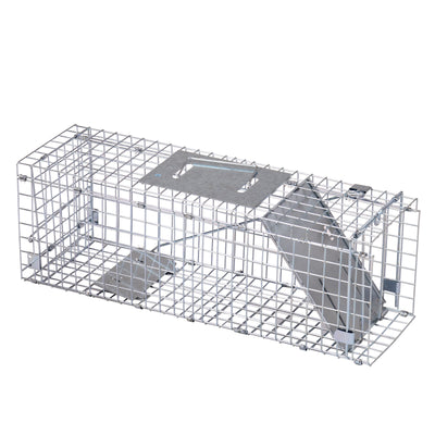 YES4PETS Animal Trap Humane Possum Cage Live Animal Safe Catch Rabbit Cat Hare 60x18x21cm
