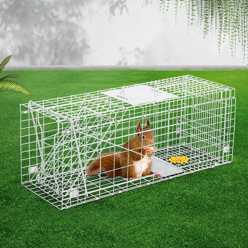 YES4PETS Animal Trap Humane Possum Cage Live Animal Safe Catch Rabbit Cat Hare 60x18x21cm