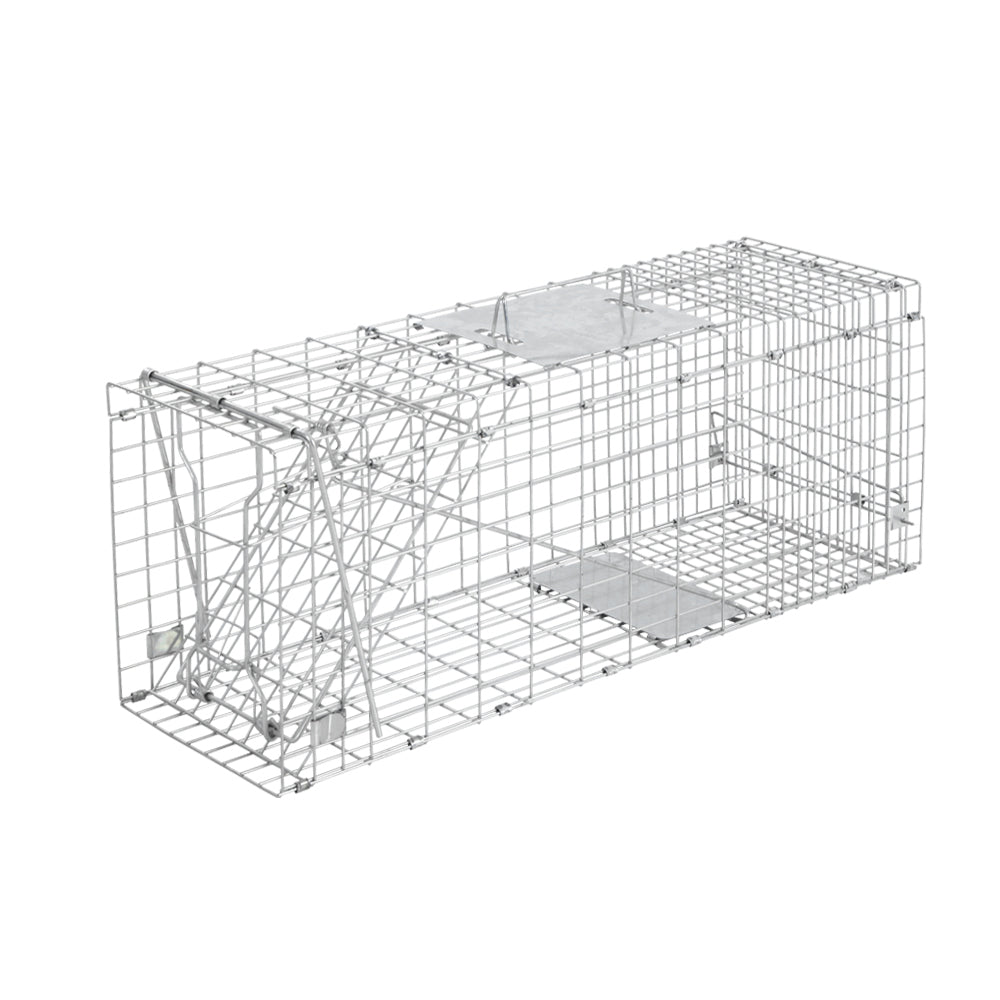 YES4PETS XL Animal Trap Humane Possum Cage Live Animal Safe Catch Rabbit Cat Hare 94x34x37cm
