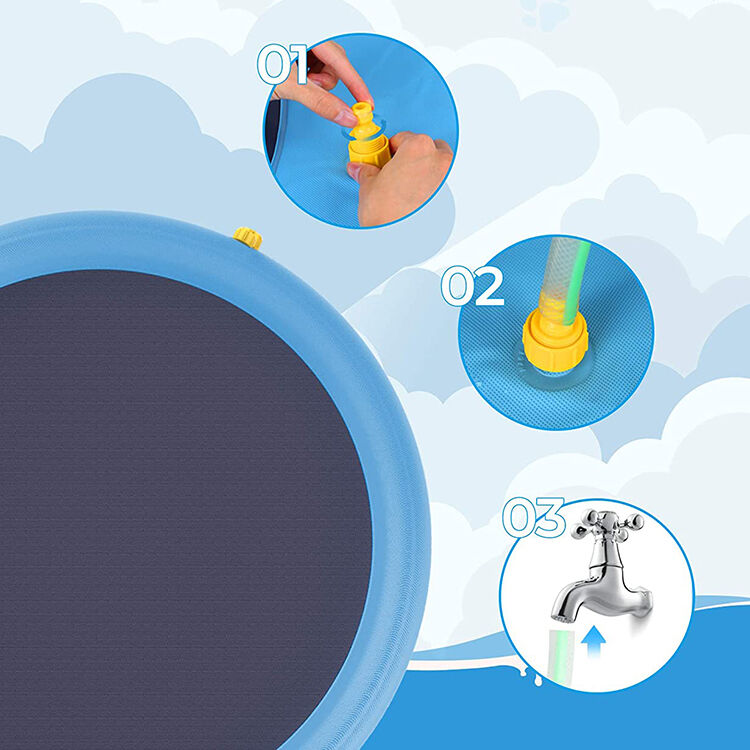YES4PETS 100cm Pet Sprinkler Water Splash Pad Dog/Cat Cooling Pond/Outdoor Toy