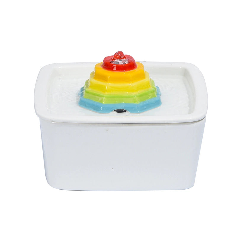 YES4PETS Ceramic Electric Pet Water Fountain Dog Cat Water Feeder Bowl Dispenser 17x Filters