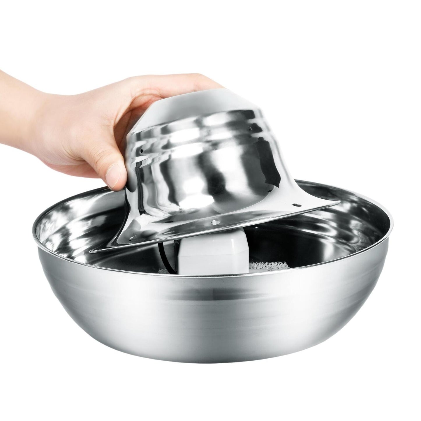 YES4PETS 2L Automatic Electric Pet Water Fountain Dog Cat Stainless Steel Feeder Bowl Dispenser 33x Filters