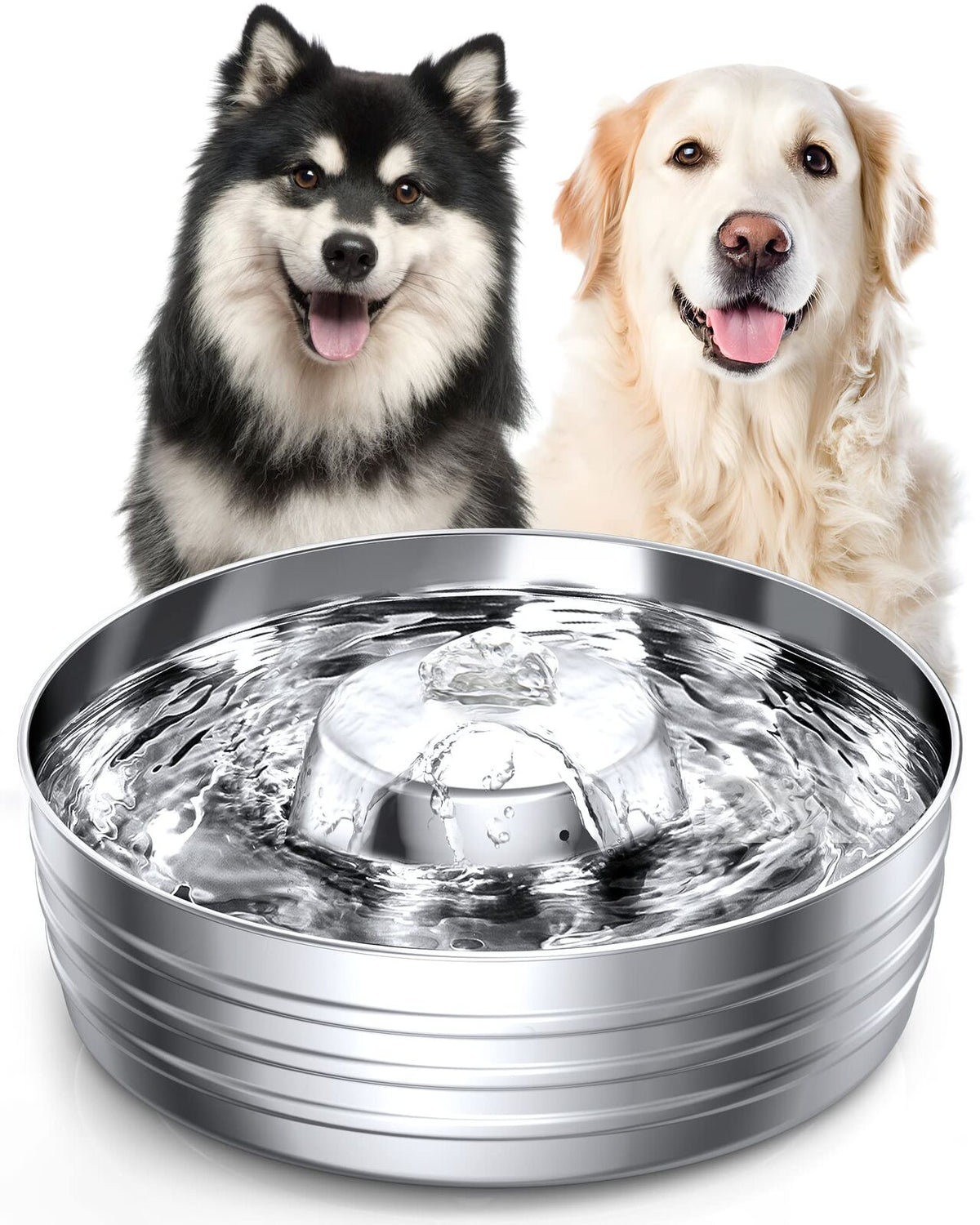 YES4PETS 3.78L Automatic Electric Pet Water Fountain Dog Cat Stainless Steel Feeder Bowl Dispenser